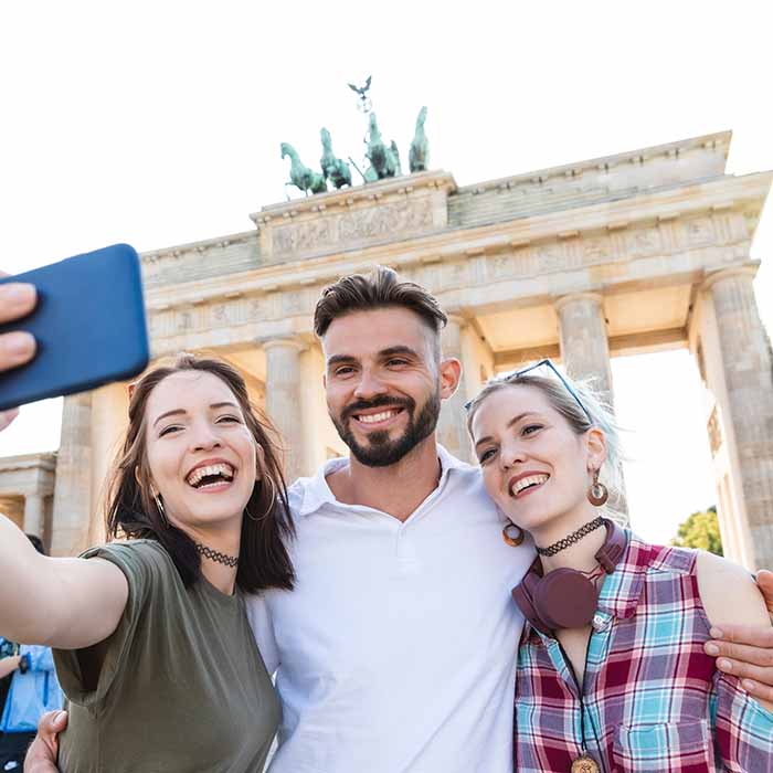 friends taking a selfie