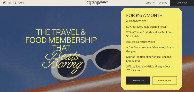 Example of  a hotel loyalty scheme